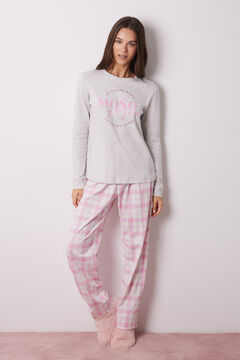 Womensecret Pijama 100% algodón La Vecina Rubia gris