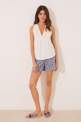 Womensecret Pijama de tirantes grises con estampado 100 % algodón gris