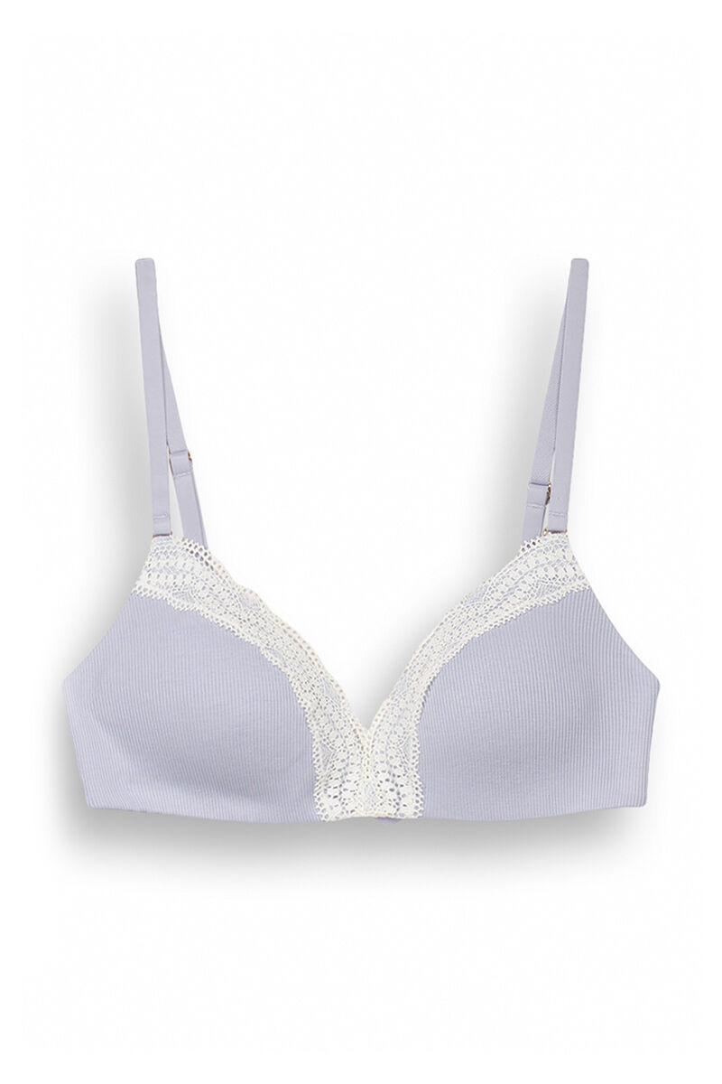 Women'secret CHARMING Brasier triangular encaje azul azul