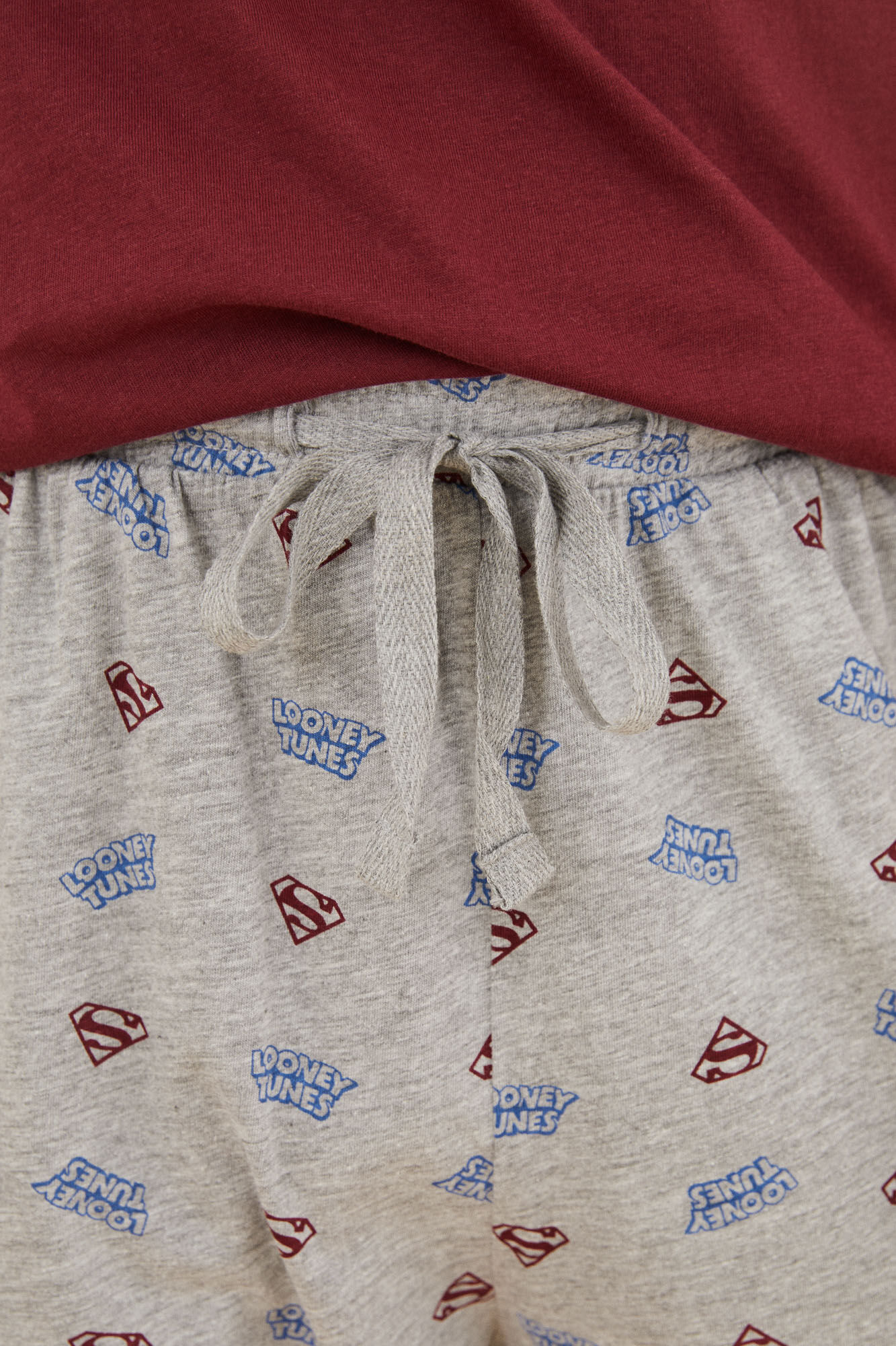 Women'secret Pijama larga hombre 100% algod&oacute;n Diablo Tasmania p&uacute;rpura