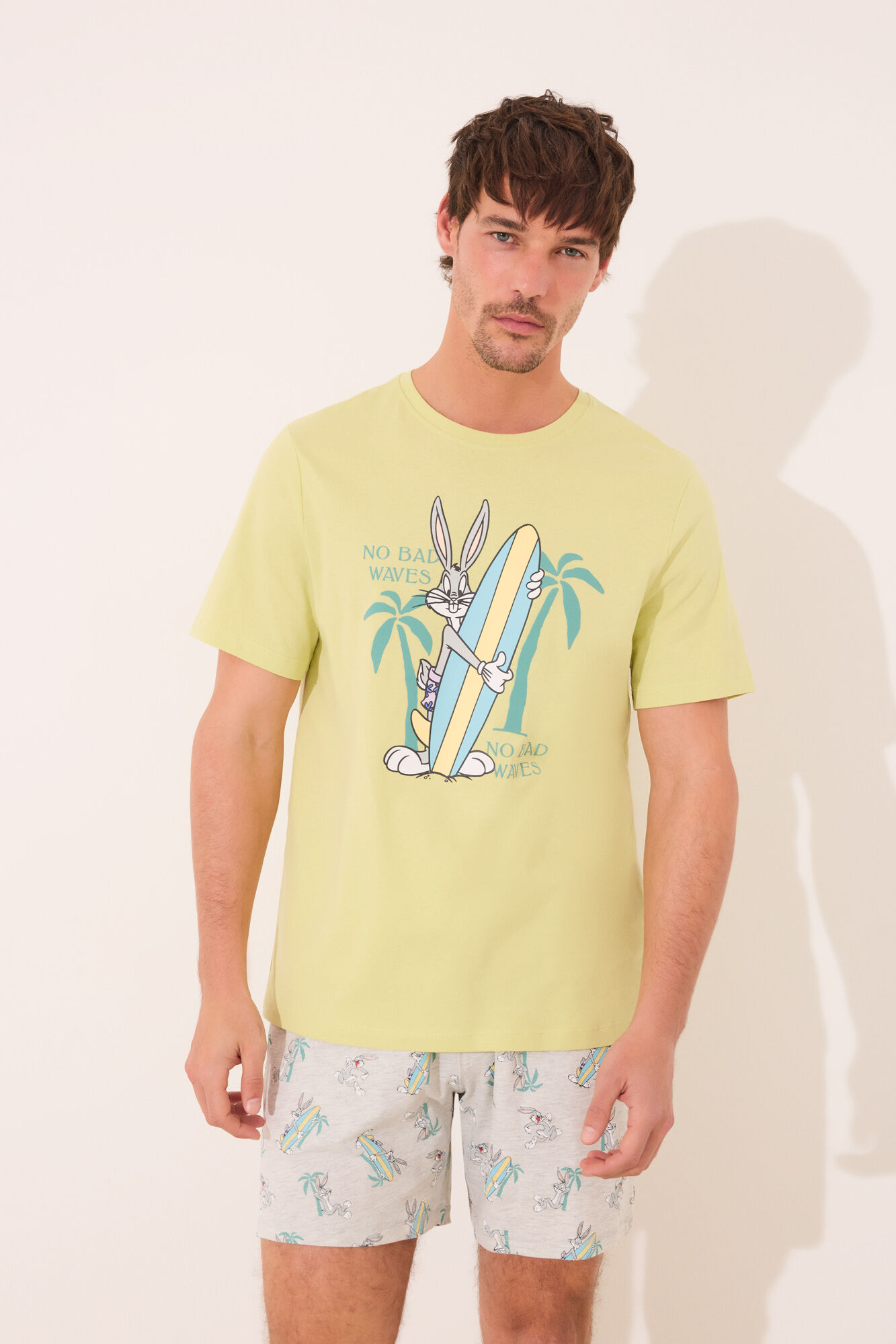 Women'secret Pijama verde de Bugs Bunny verde