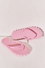 Women'secret Chanclas de dedo efecto ondas rosa rosa