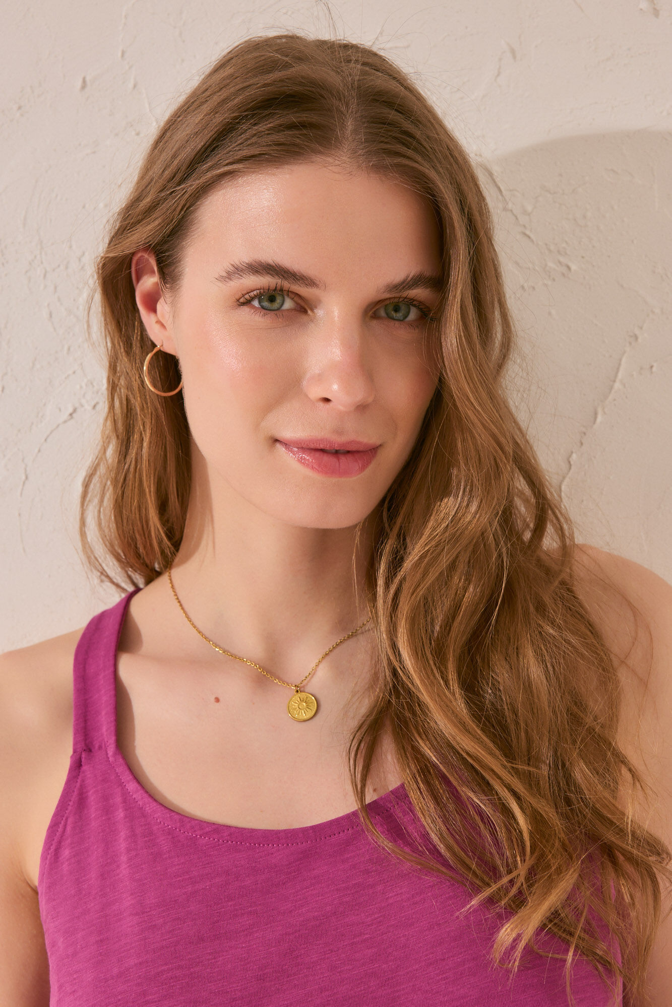 Women'secret Playera de tirantes sin mangas de algod&oacute;n morado/lila morado/lila