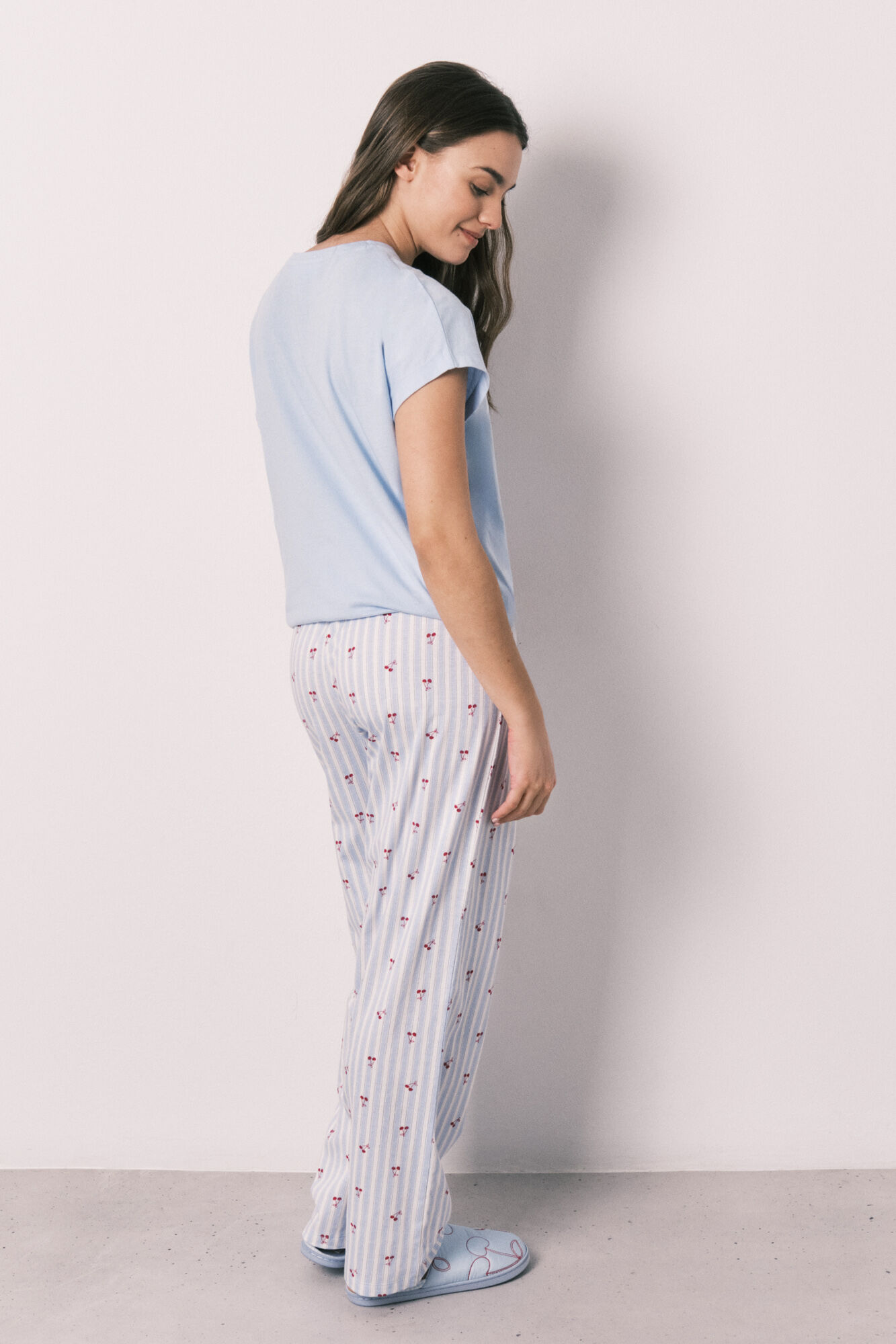 Women'secret Pijama larga manga corta de algod&oacute;n Mickey azul