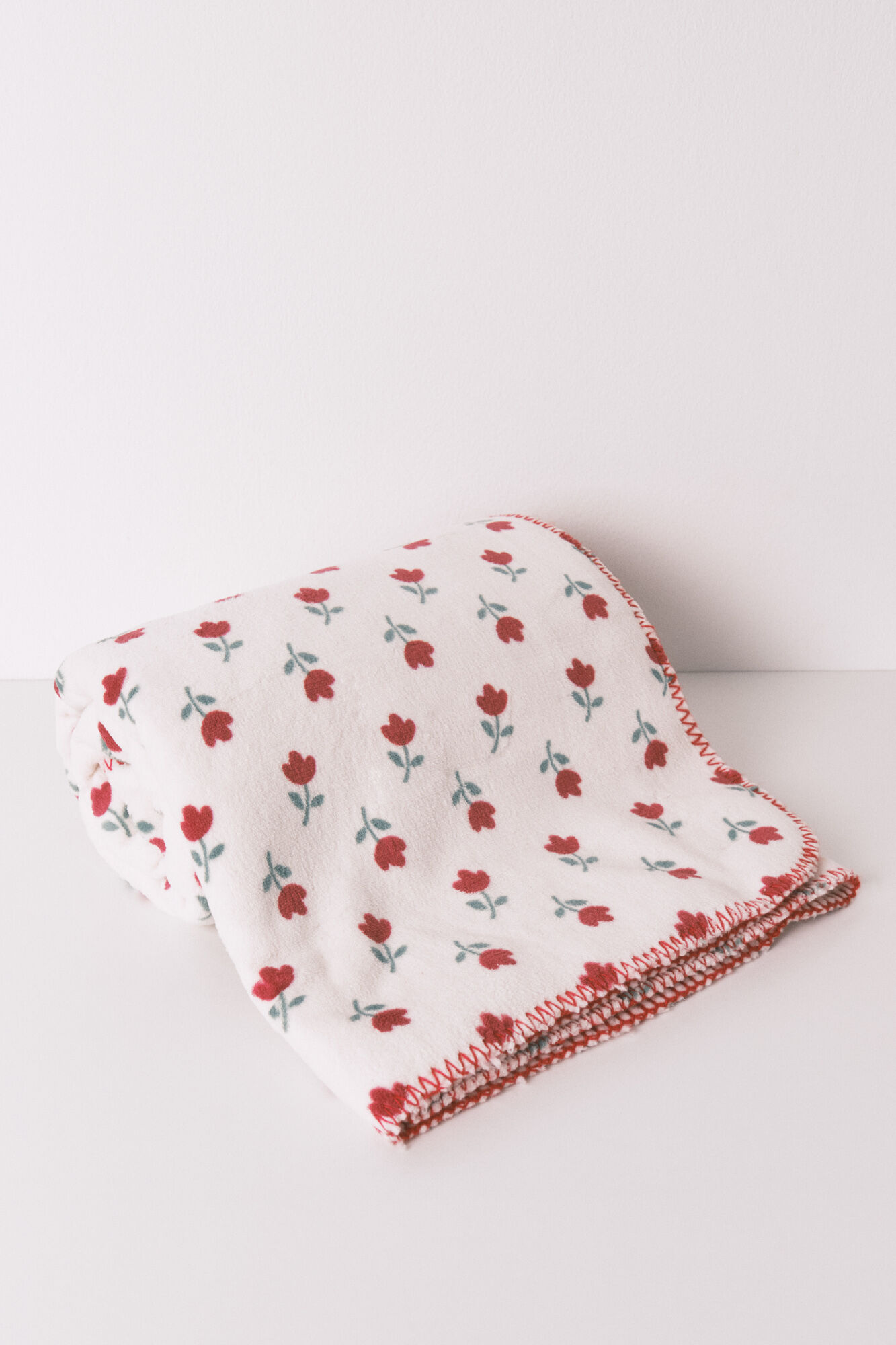 Women'secret Manta navidad con estampado floral s&uacute;per suave