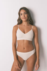 Women'secret Tanga sin costuras con estampado animal