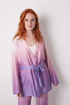 Womensecret Set pijama larga satén degradado estampado