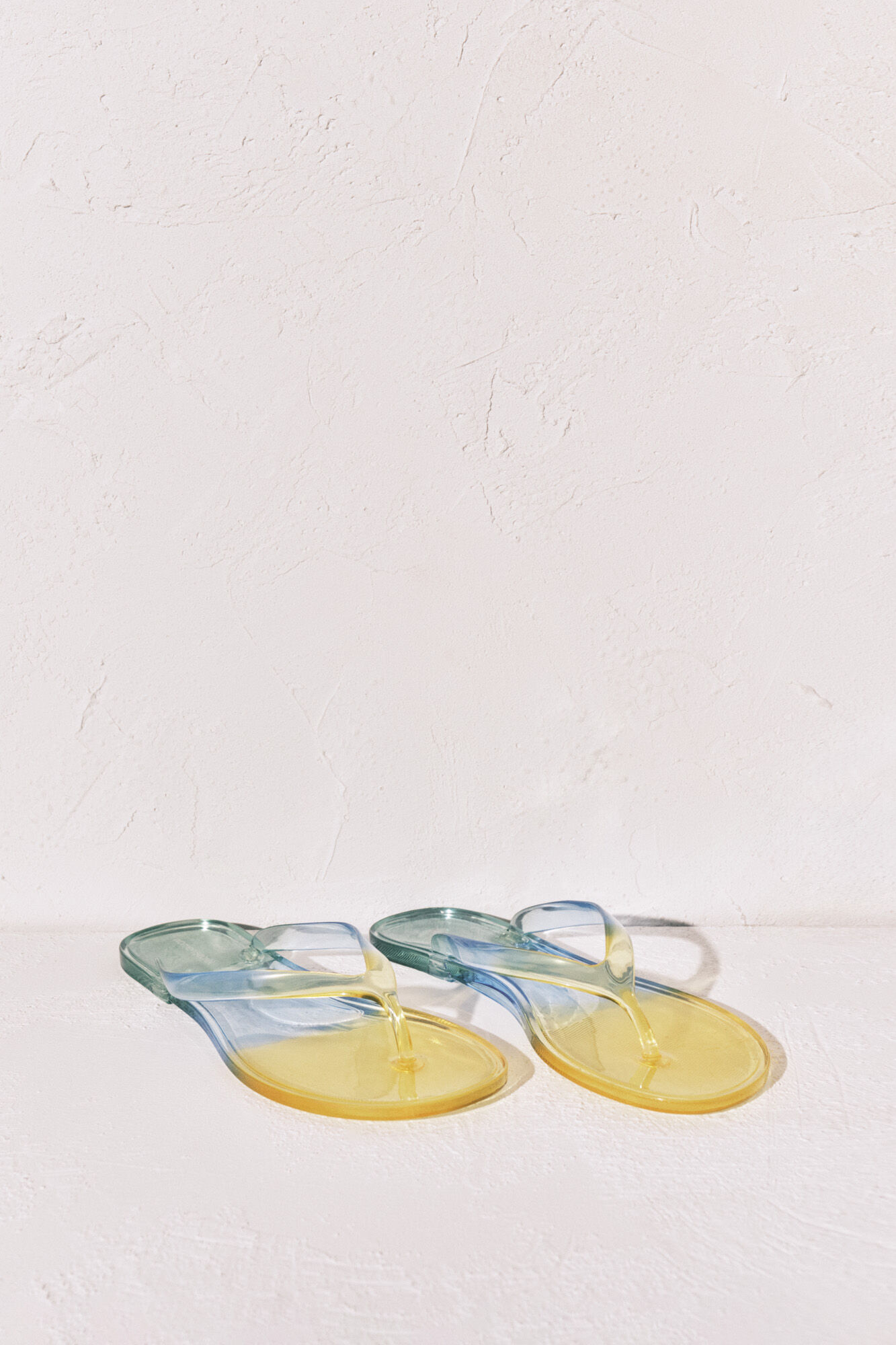 Women'secret Chanclas transparentes verde estampado