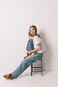 HI&BYE Playera lisa manga corta de 100% algod&oacute;n blanca