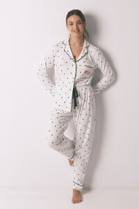 Women'secret Pijama camisera larga estampado de corazones