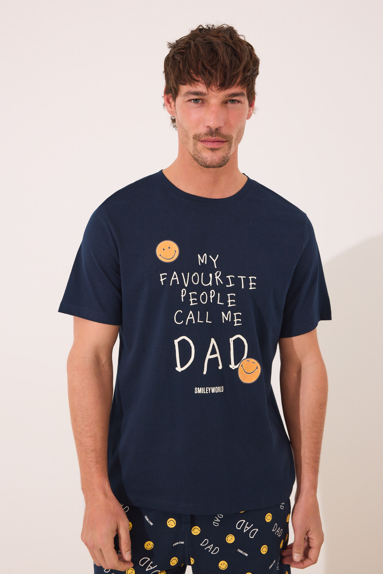 Women'secret Pijama corta hombre 100% algod&oacute;n DAD azul