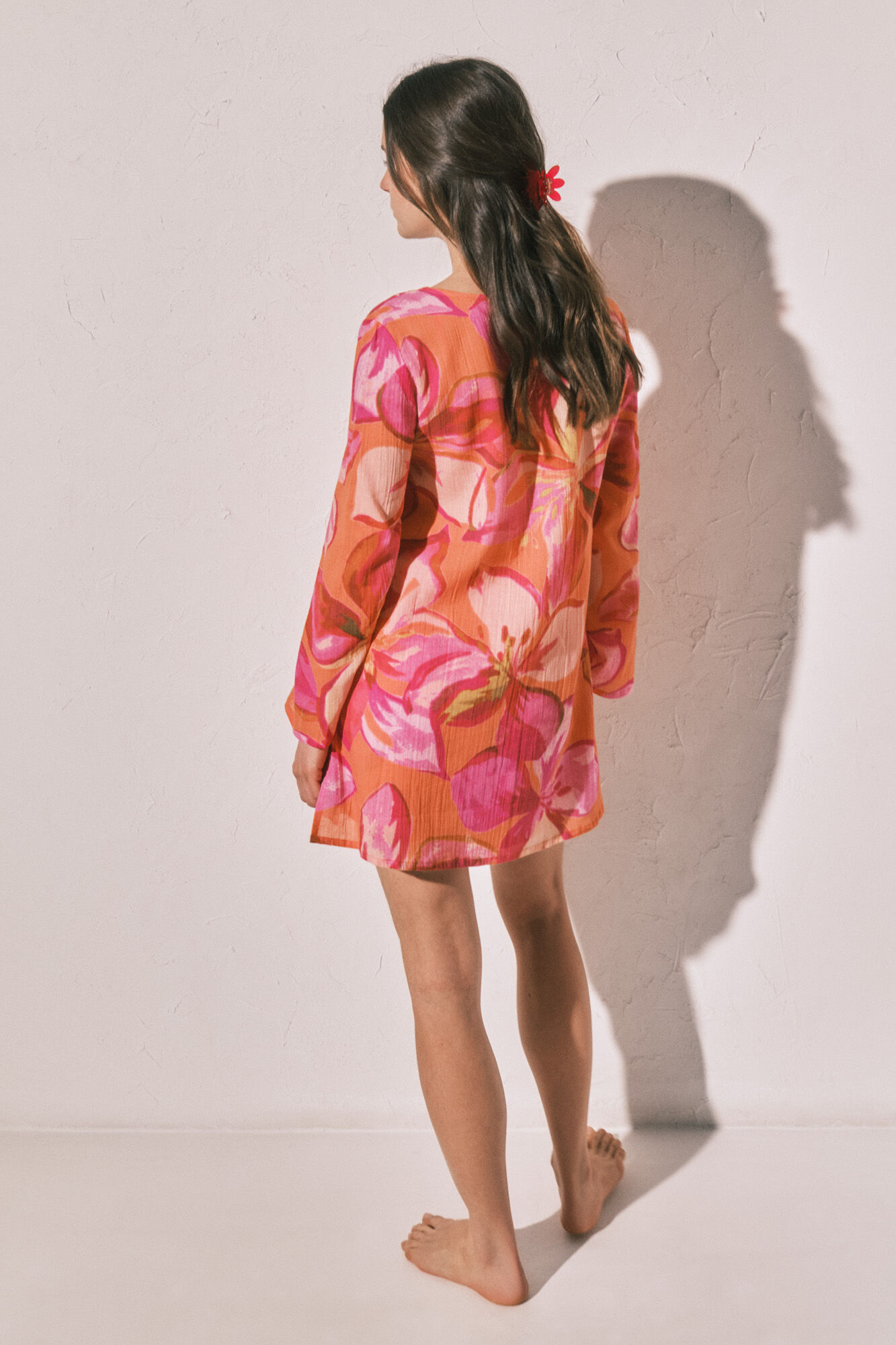 Women'secret Vestido t&uacute;nica corta estampado maxi floral estampado