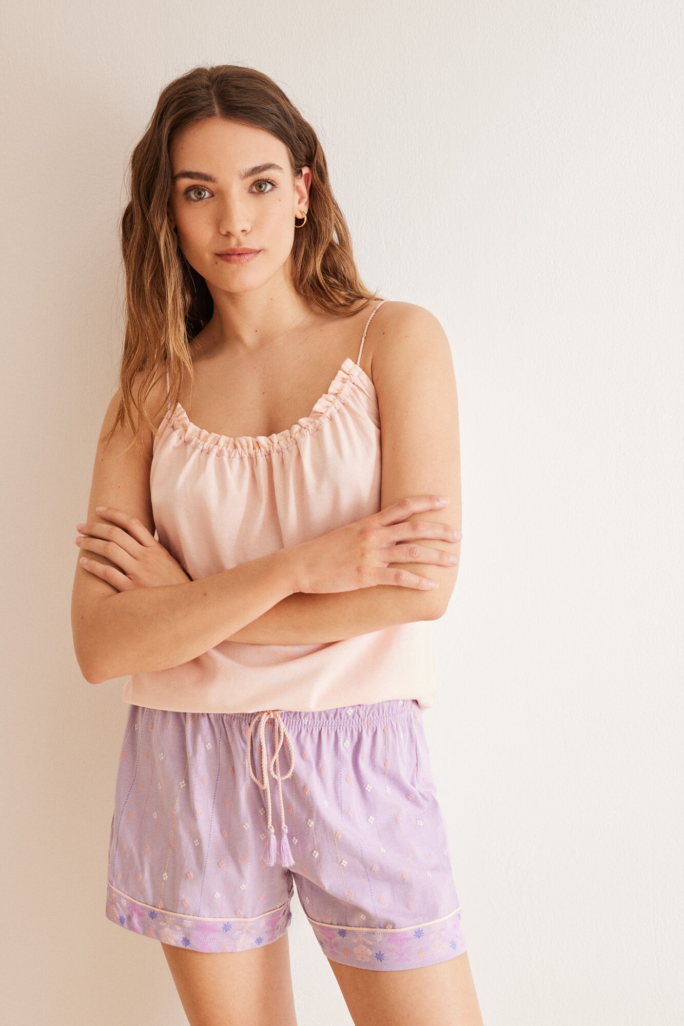 Women'secret Pijama 100% algod&oacute;n naranja &eacute;tnico naranja