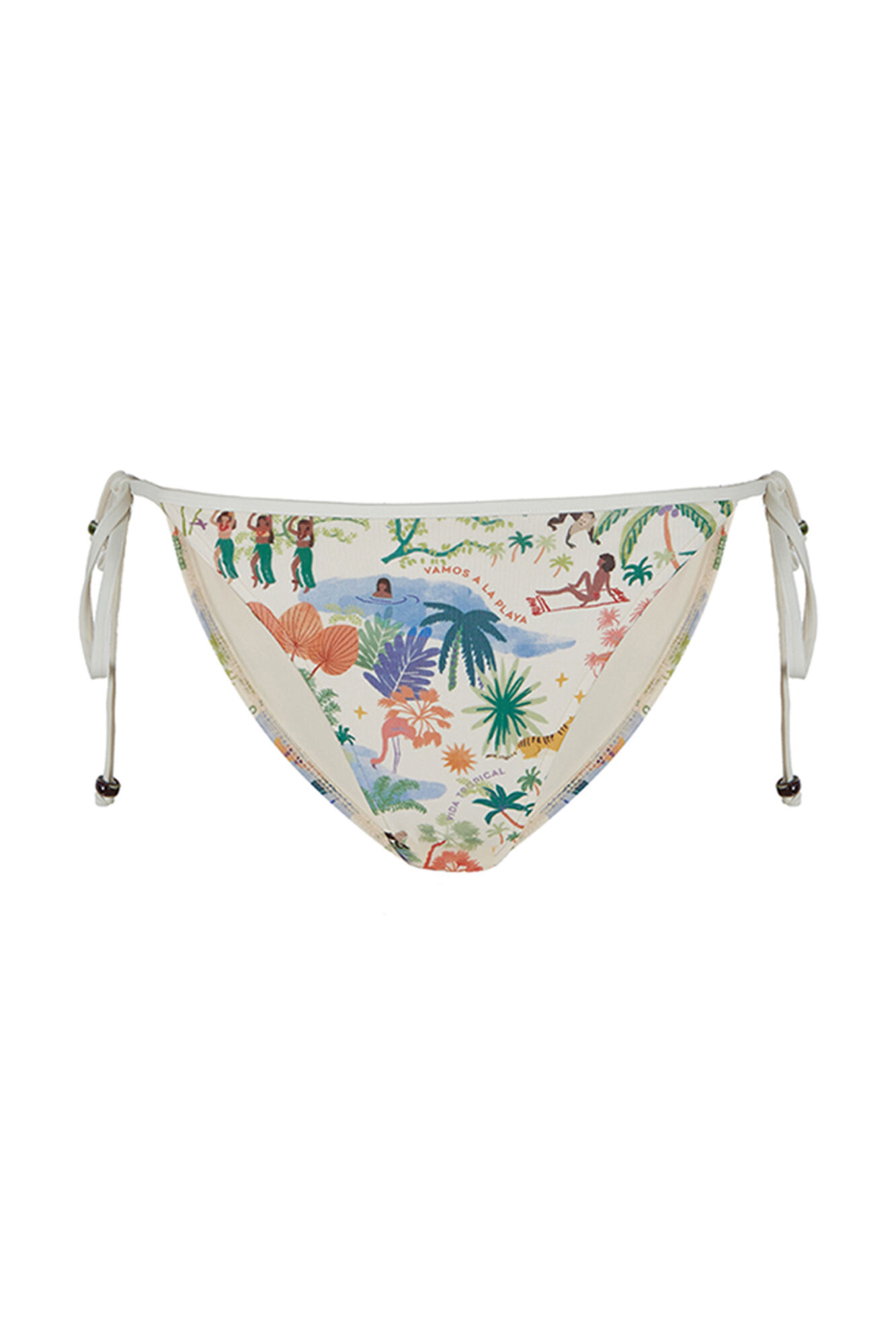Women'secret Panty de bikini cl&aacute;sica con paisaje tropical  estampado