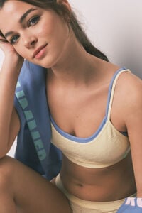 HI&BYE Brasier top sin costuras floral amarillo