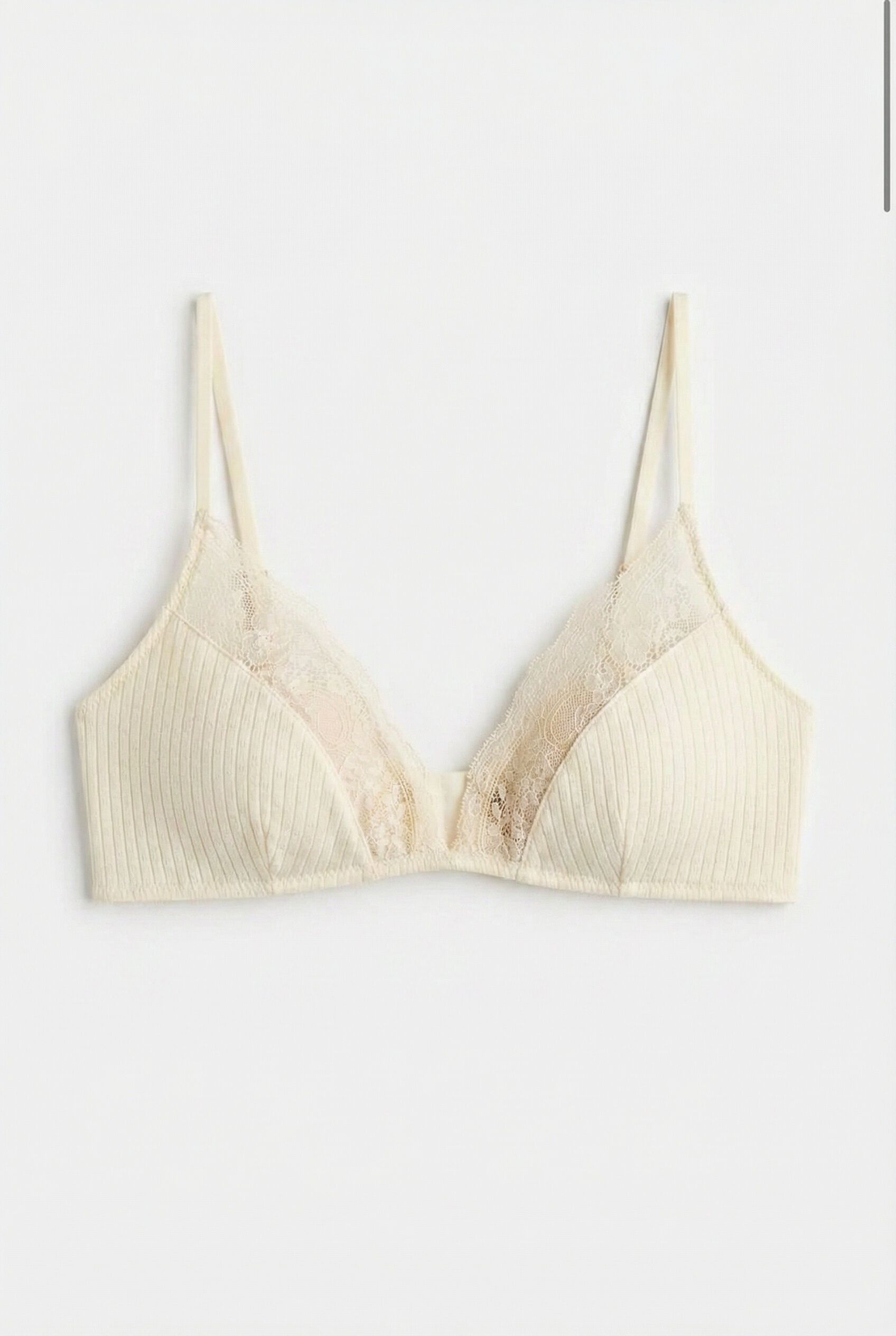 Women'secret Brasier triangular de algod&oacute;n amarillo NATURAL amarillo
