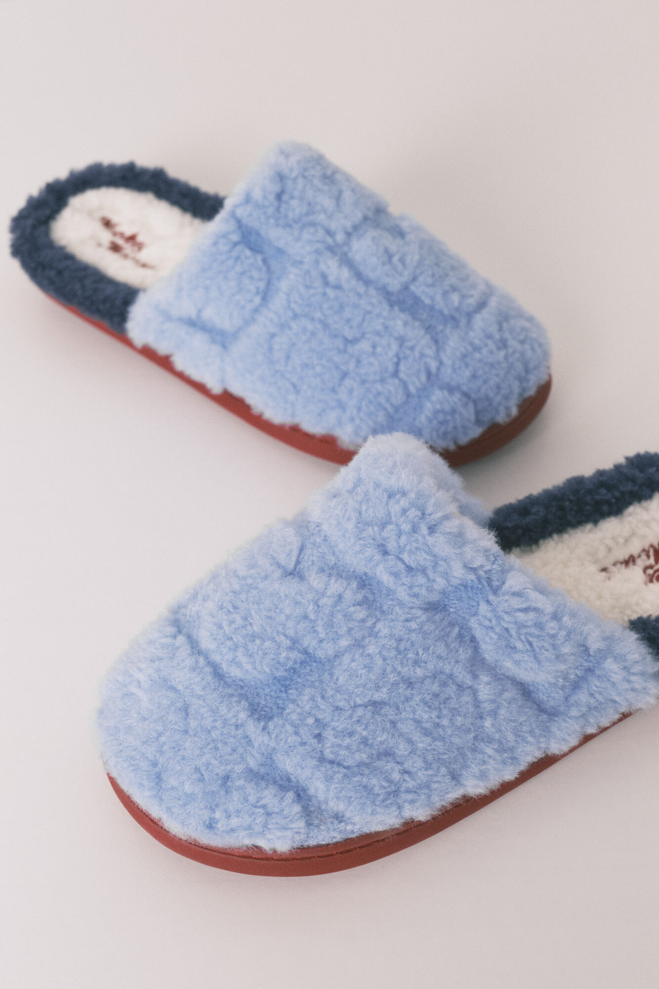 Women'secret Pantuflas para casa de ducha con estampado de Mickey azul estampado