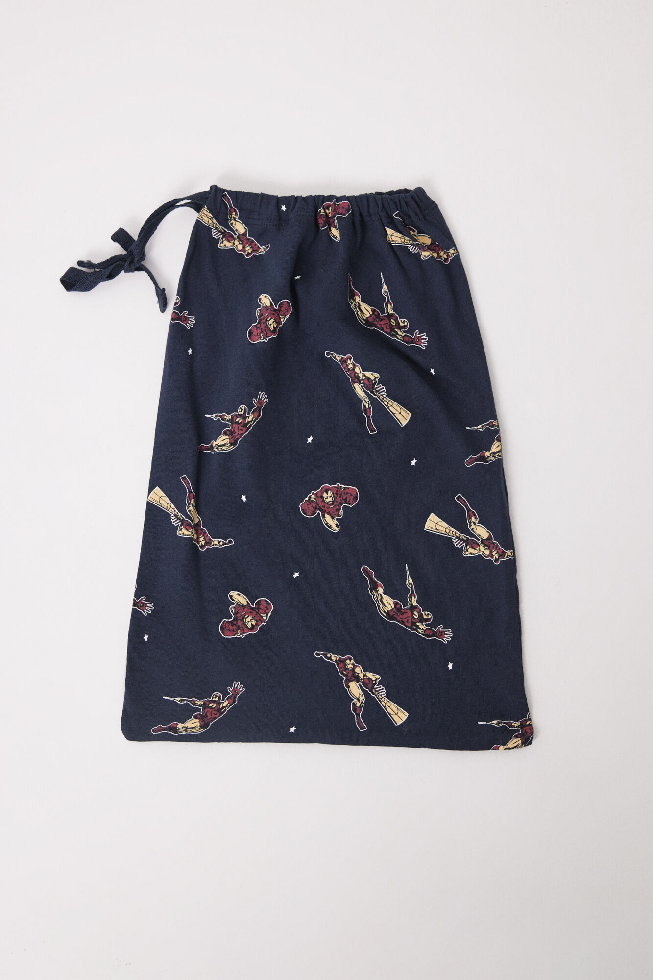 Women'secret Pijama larga hombre 100% algod&oacute;n "Iron Man" azul