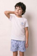 Women'secret Pijama corta infantil de algod&oacute;n Family Collection marfil