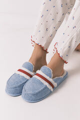 Women'secret Pantuflas para casa con estampado de Mickey azul estampado