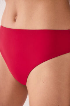 Womensecret Panty de bikini moldeador de cintura alta roja rojo