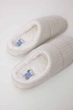 Womensecret Pantuflas para casa cerradas con relleno beige beige