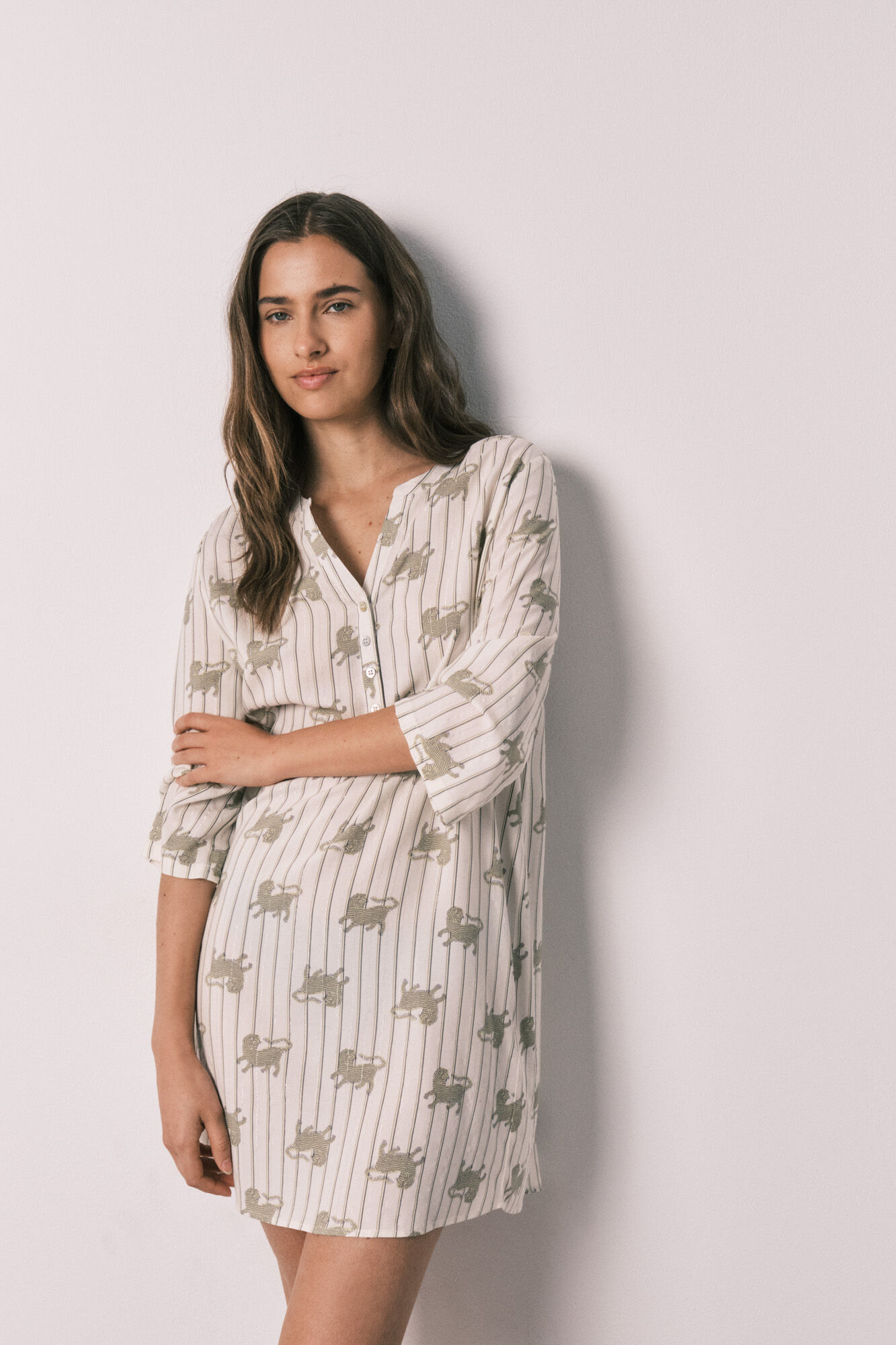 Women'secret Playera de dormir corta estampada