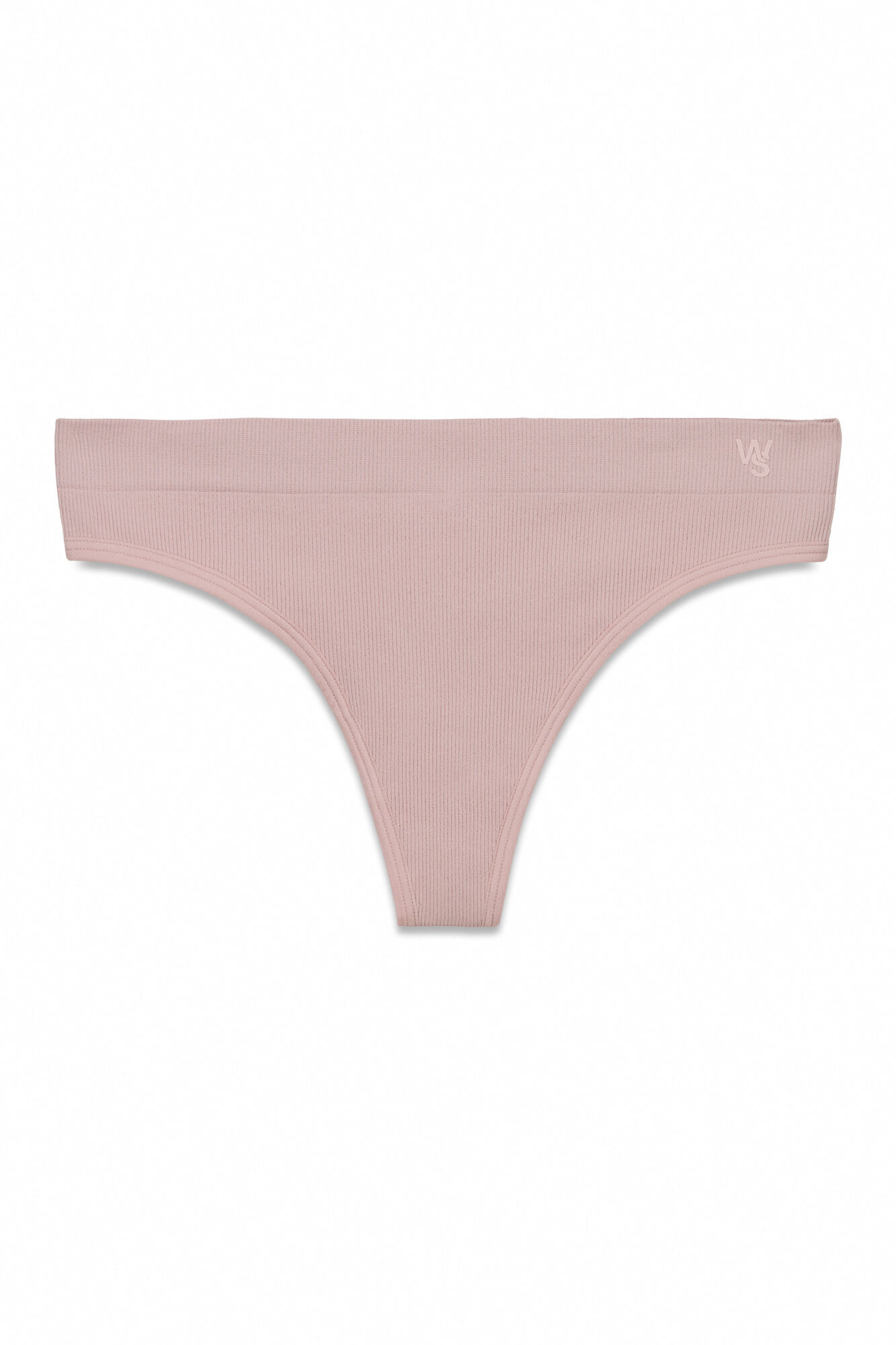 Women'secret Tanga ancha acanalada sin costuras rosa rosa