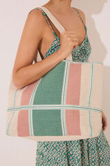 Womensecret Bolsa grande de rafia , bolsa estampado