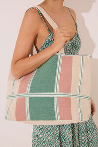 Womensecret Bolsa grande de rafia , bolsa estampado