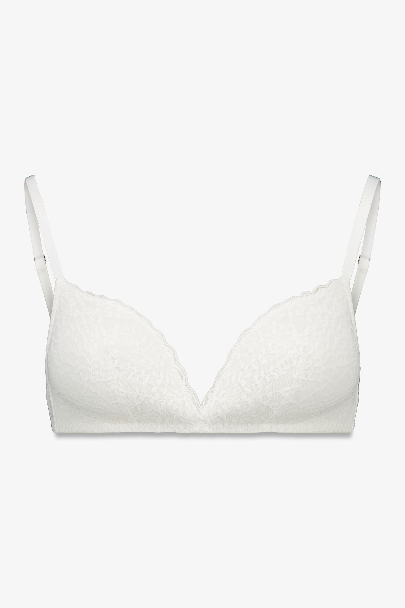 Women'secret CHARMING brasier con relleno  y encaje blanco blanco