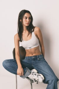 HI&BYE Brasier deportivo sin costuras gris