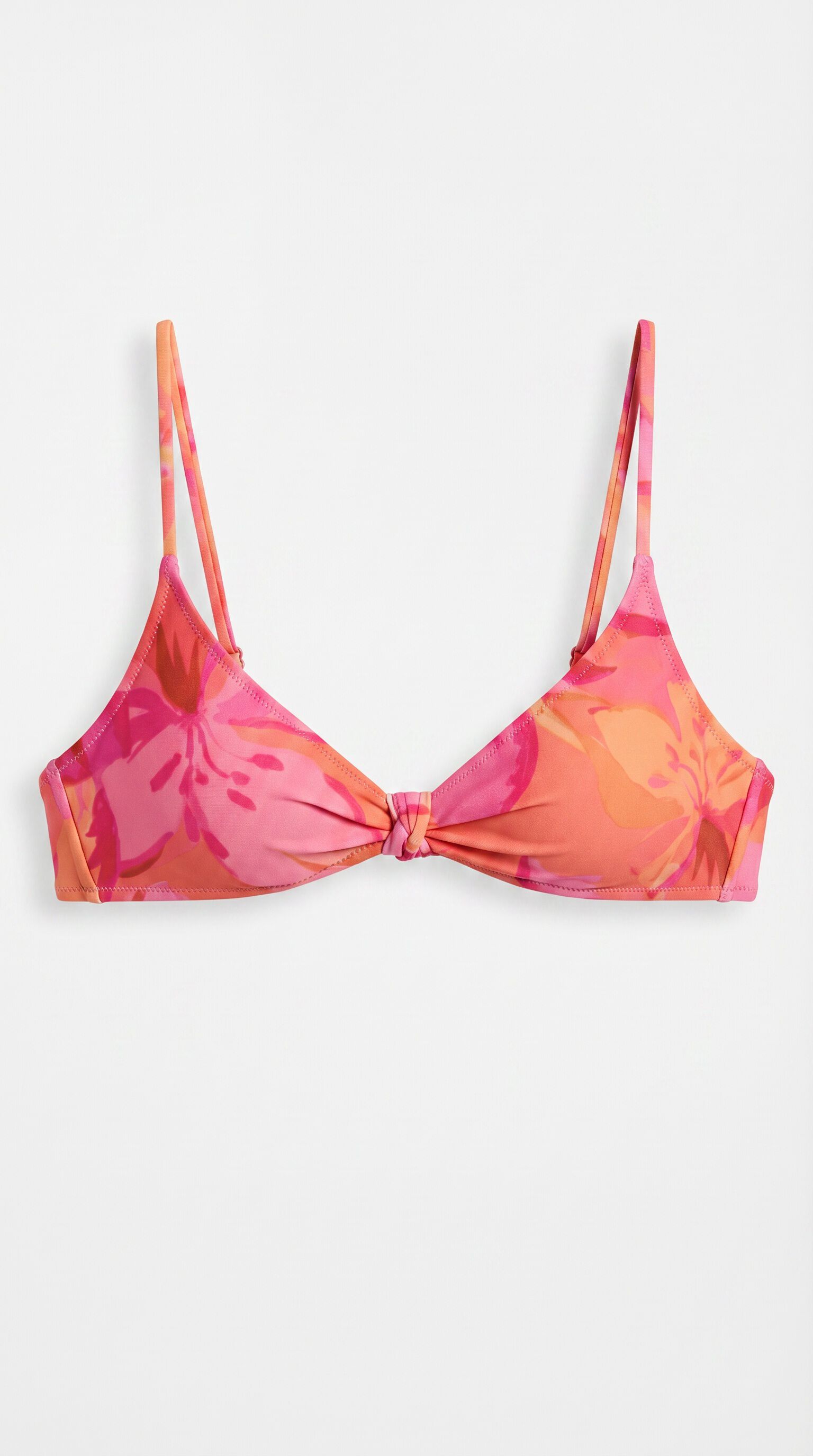 Women'secret Traje de ba&ntilde;o bikini triangular de malla con estampado maxi floral estampado