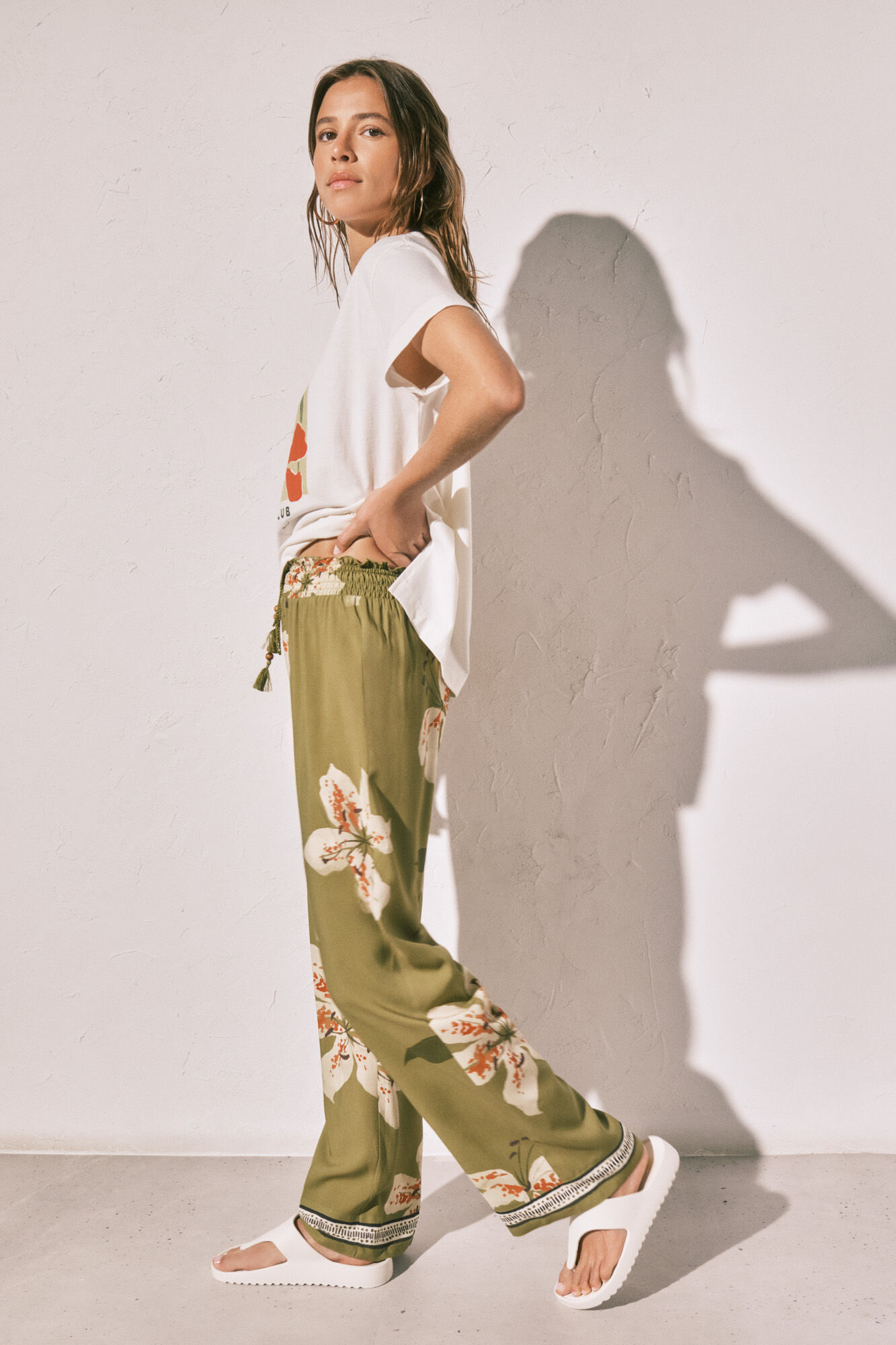Women'secret Pantal&oacute;n largo estampado de flores