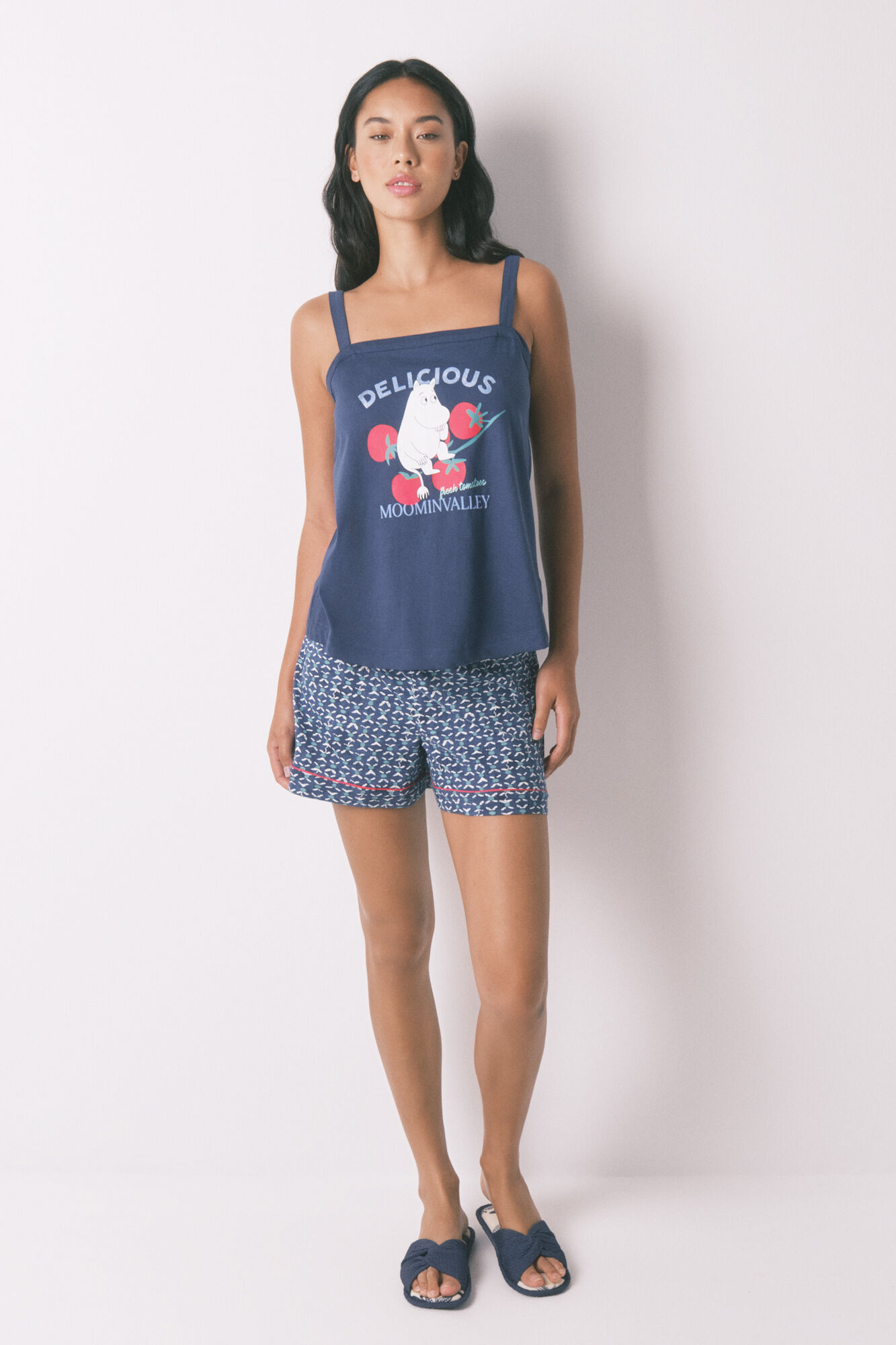 Women'secret Pijama corta azul Moomin 100% algod&oacute;n  azul