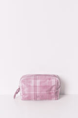 Women'secret Neceser con estampado de cuadros rosa mediano rosa