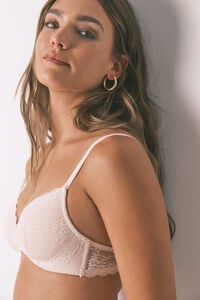 Women'secret LOVELY brasier triangular de encaje rosa