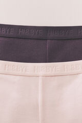 HI&BYE Pack 2 panties boxer de algod&oacute;n morado rosa blanco