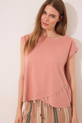 Womensecret Playera de manga naranja naranja