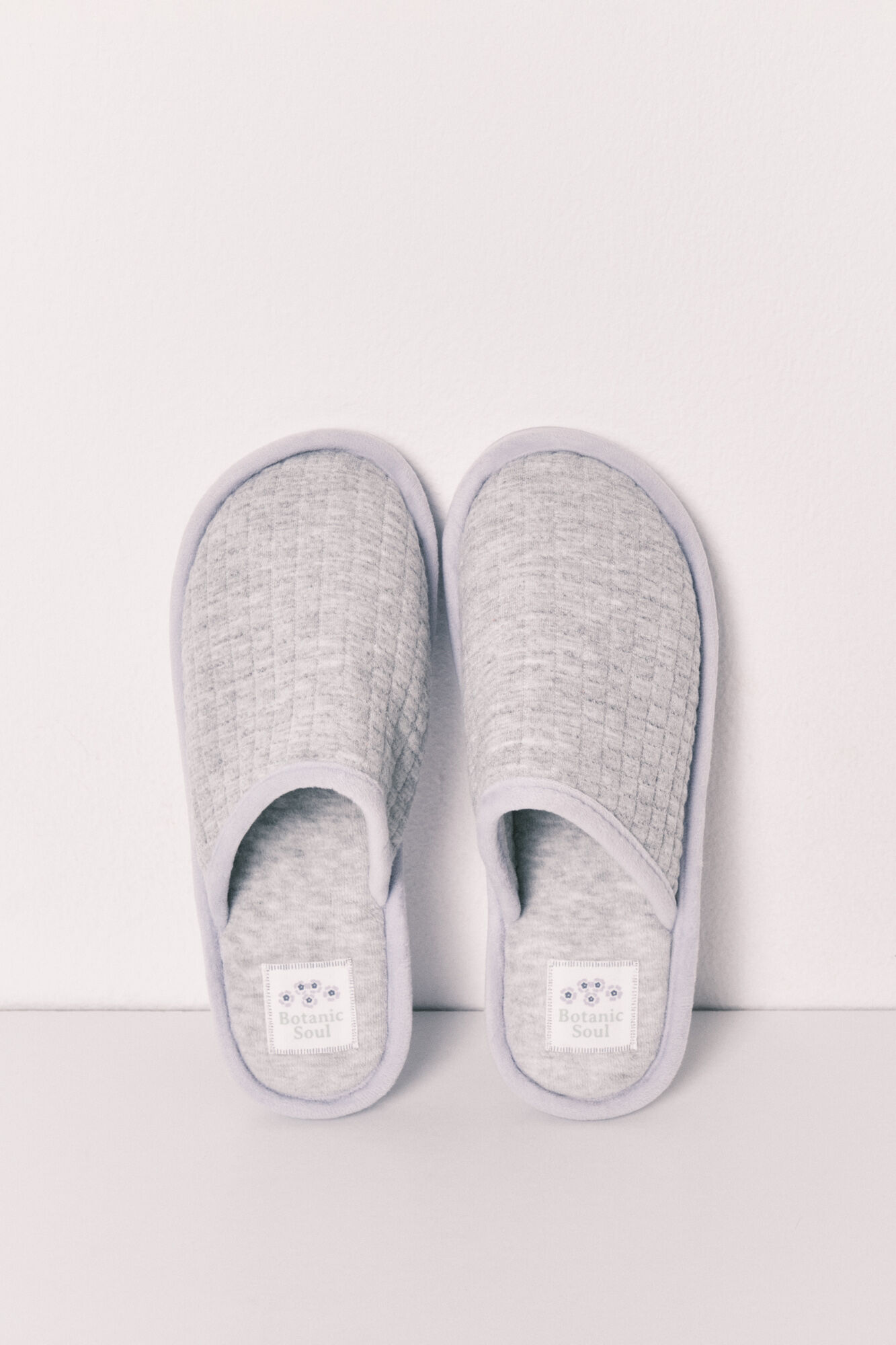 Women'secret Pantuflas gris y violeta