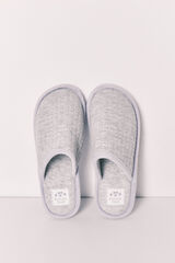 Women'secret Pantuflas gris y violeta verde