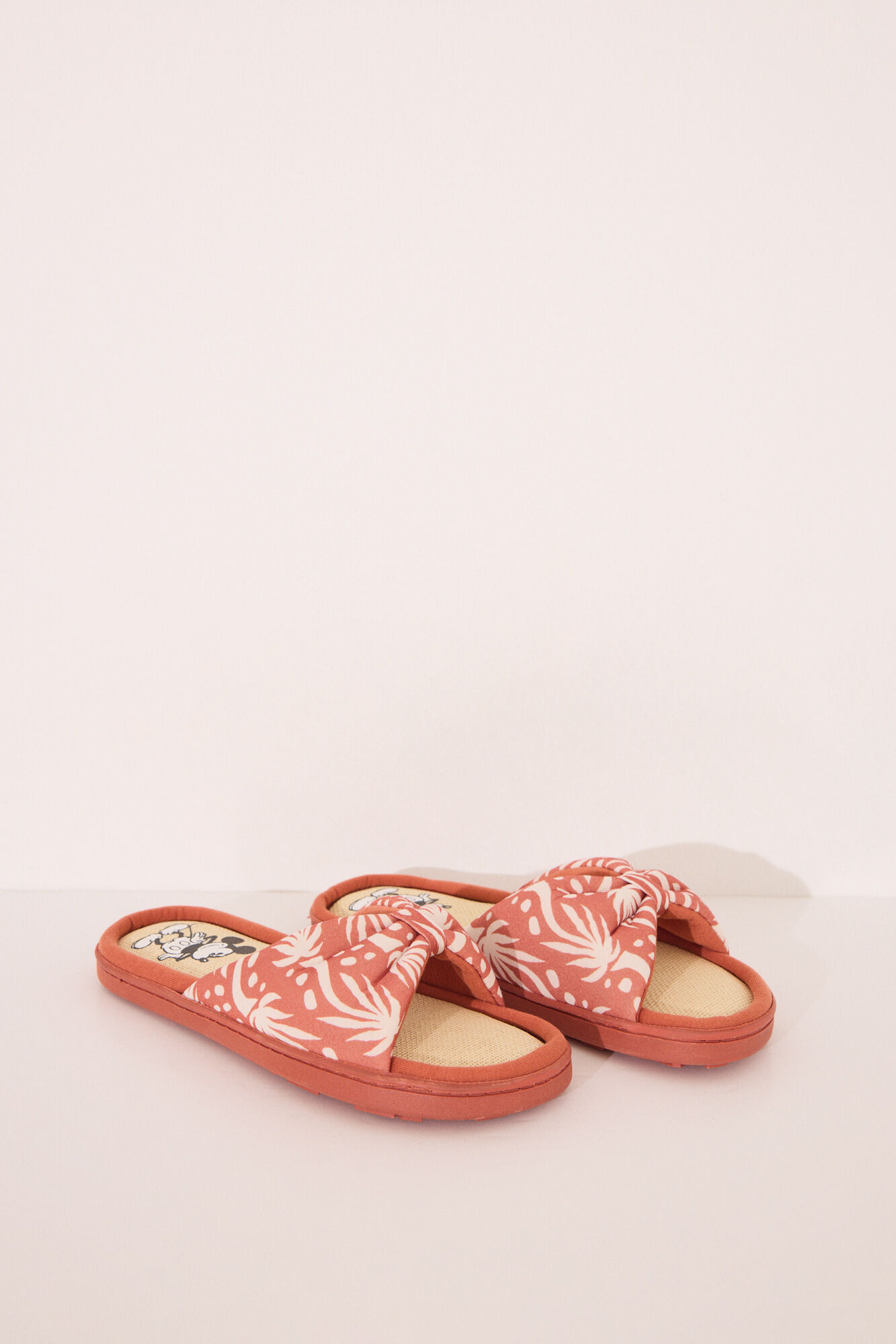 Women'secret Pantuflas para casa con estampado de Mickey Mouse naranja