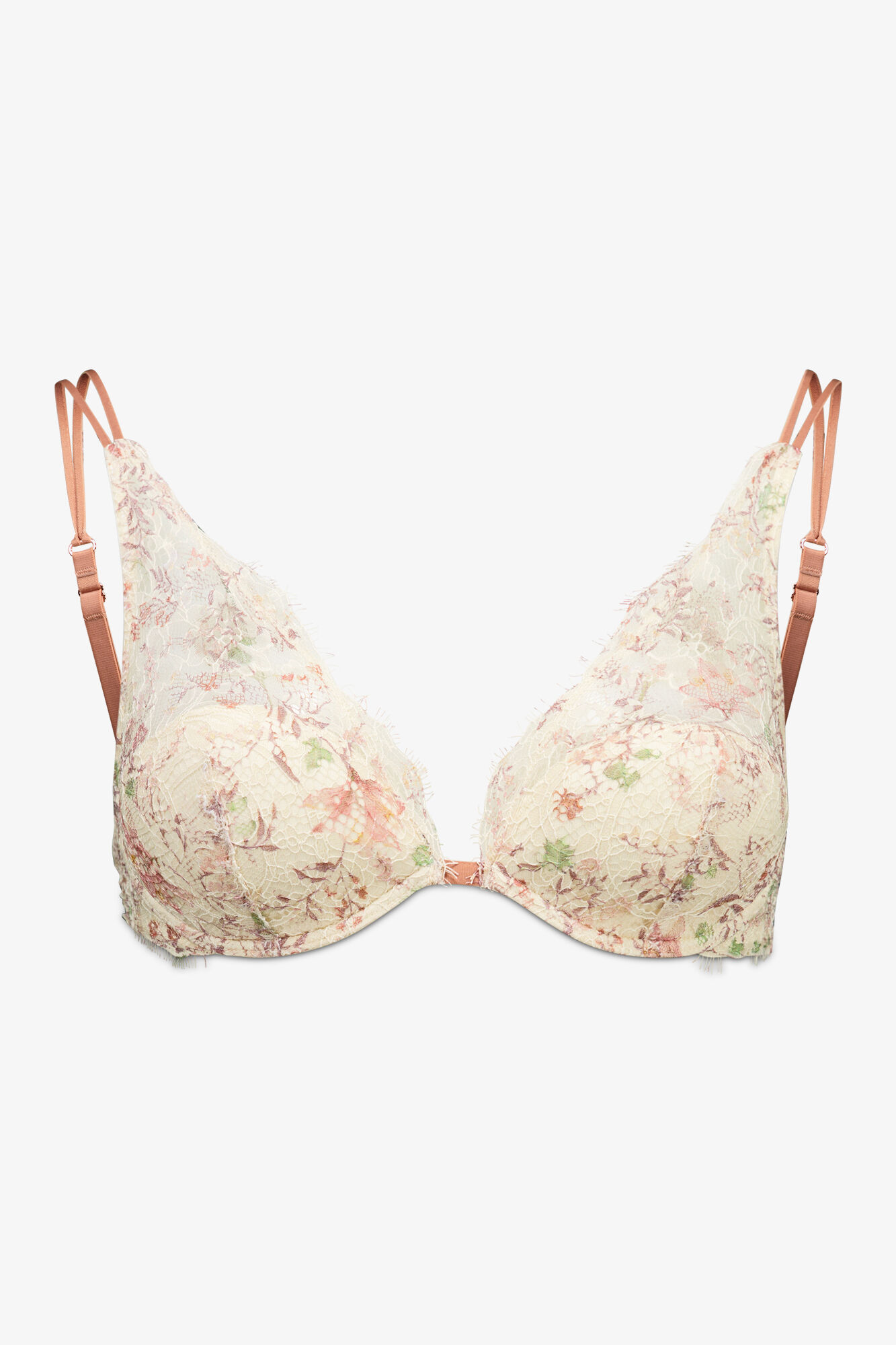 Women'secret Brasier cuello halter de encaje multicolor estampado