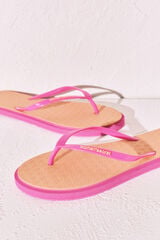 Women'secret Chanclas de dedo con textura floral naranja naranja
