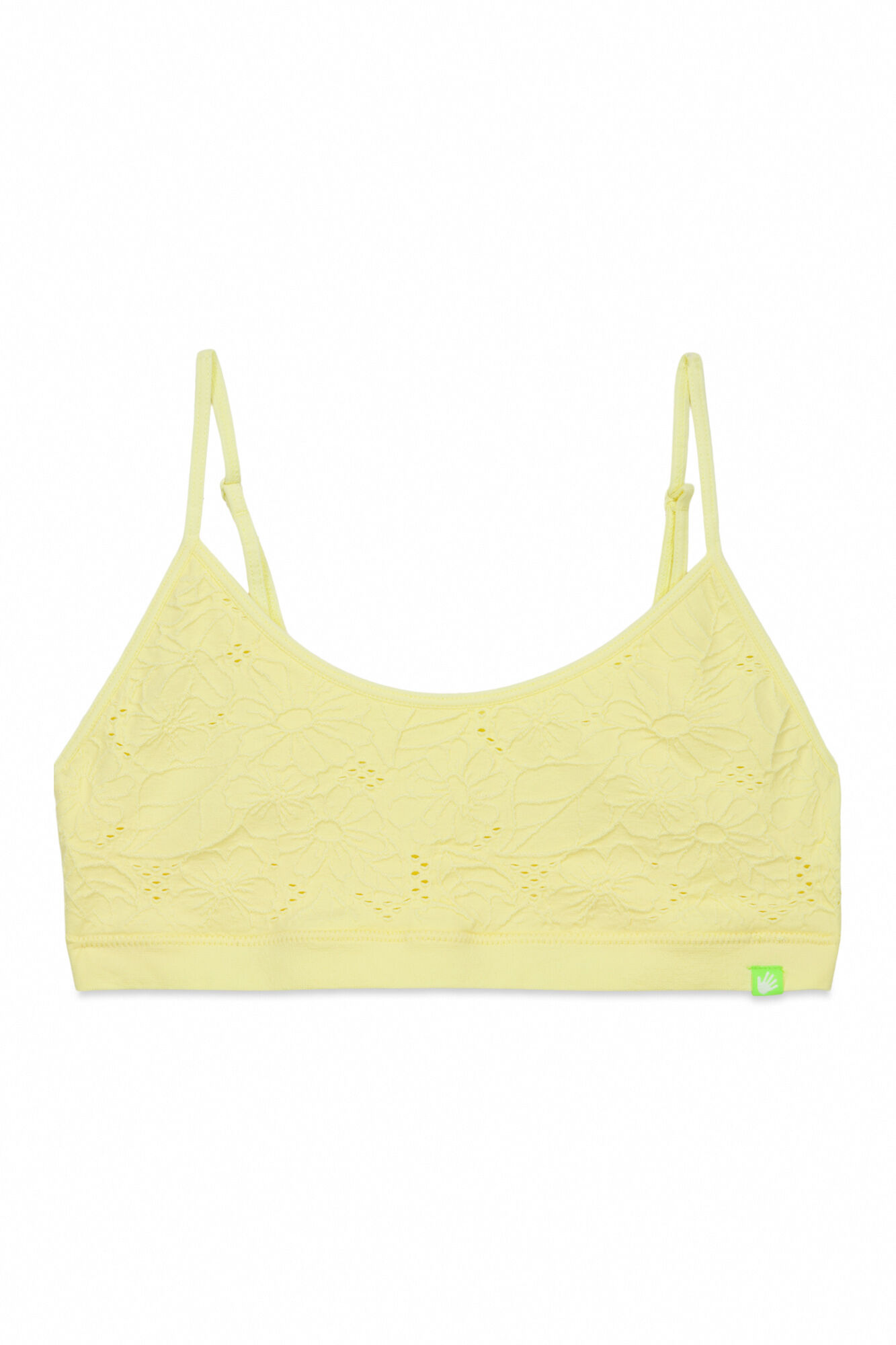 HI&BYE Brasier top sin costuras floral amarillo amarillo