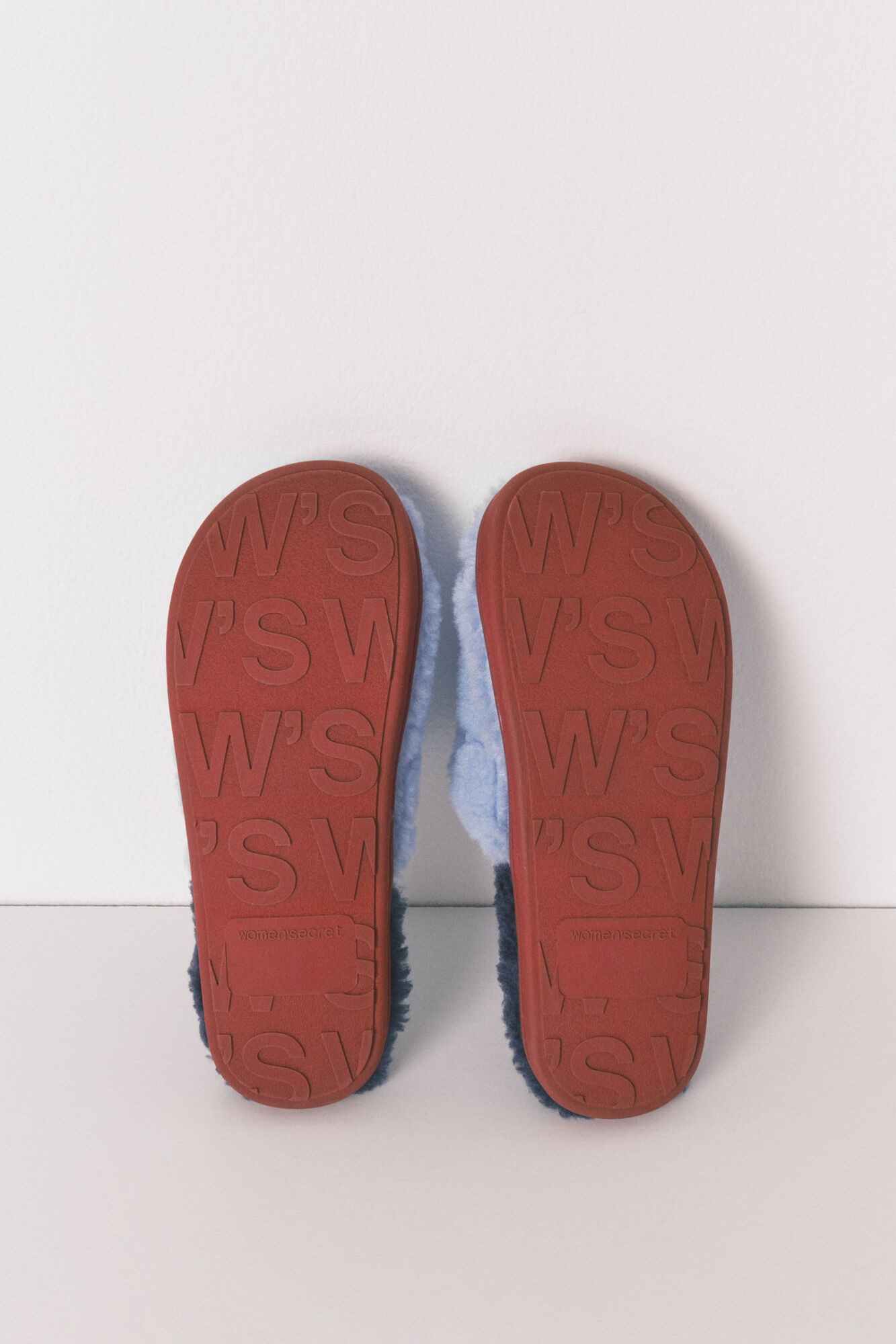 Women'secret Pantuflas para casa de ducha con estampado de Mickey azul estampado