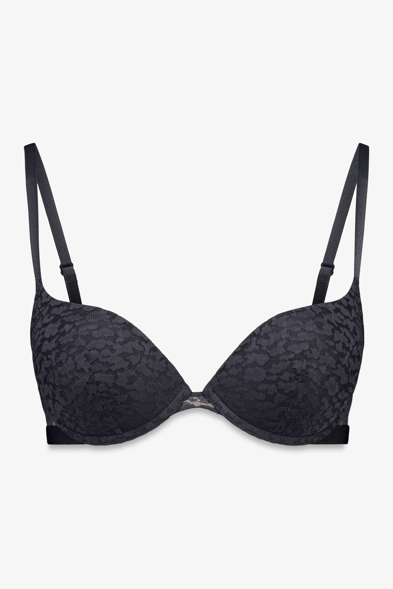 Women'secret GORGEOUS estampado push-up con brasier animal negro gris