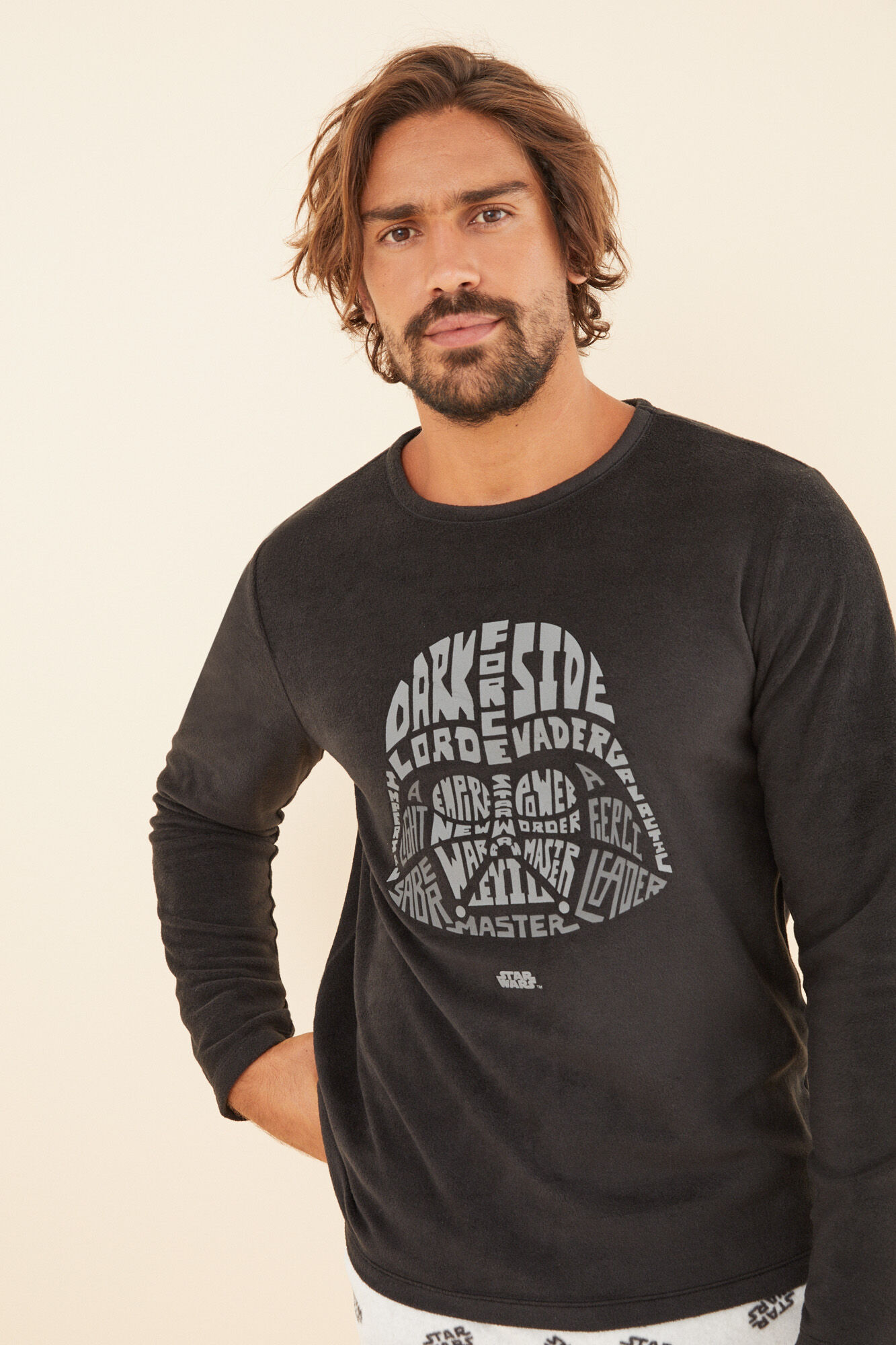 Women'secret Pijama larga polar hombre Star Wars negro