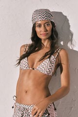 Women'secret Pa&ntilde;uelo estampado geom&eacute;trico de algod&oacute;n estampado