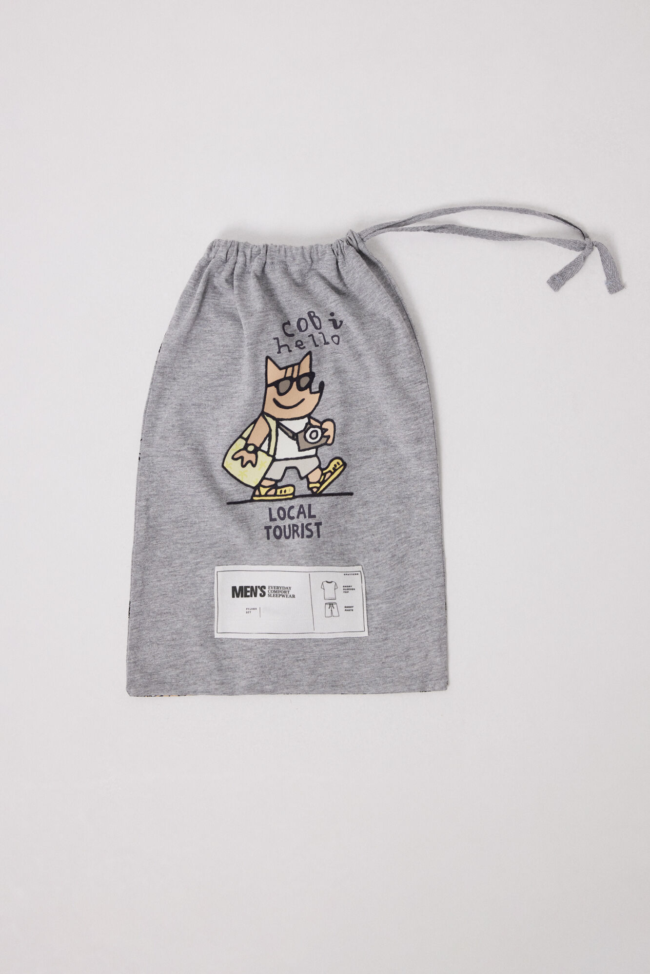 Women'secret Pijama corta hombre 100% algod&oacute;n Cobi gris